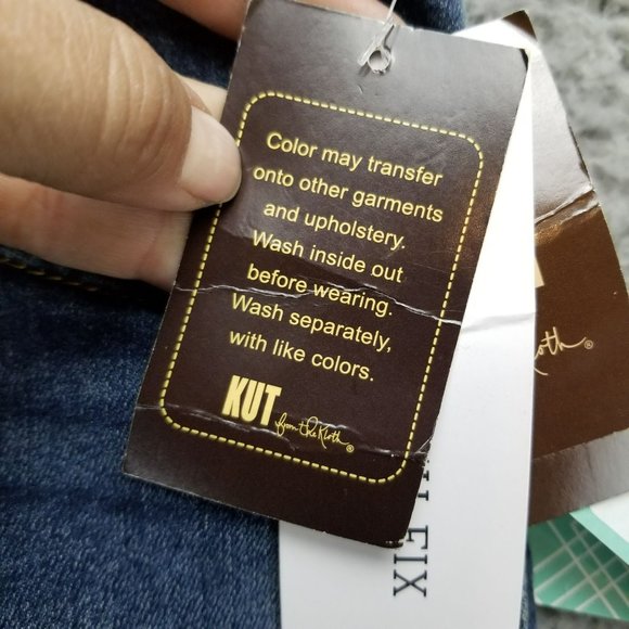 Kut From The Kloth Jeans Womens 6 Medium Wash Stretch Mid Rise Crop Straight NWT - Picture 6 of 16